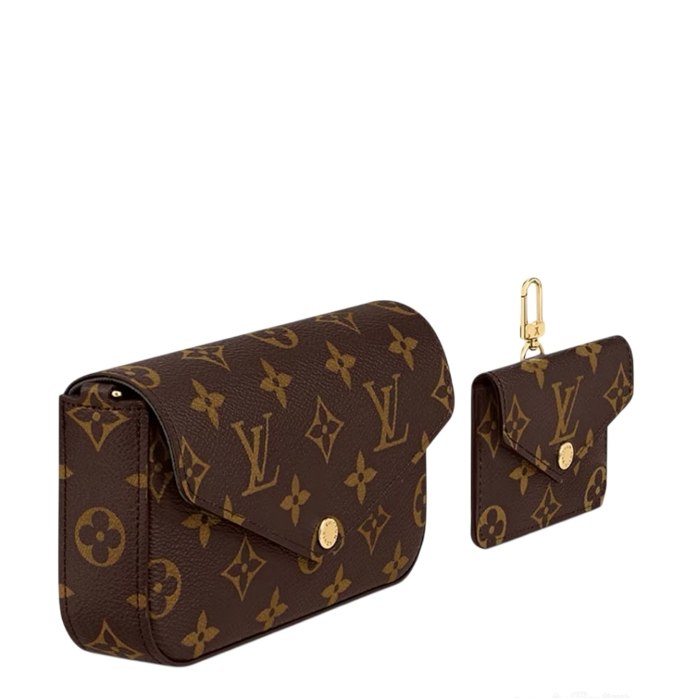 Authenticated Louis Vuitton LV Monogram Felicie Strap & Go Kaki MINT CONDITION - Picture 9 of 16